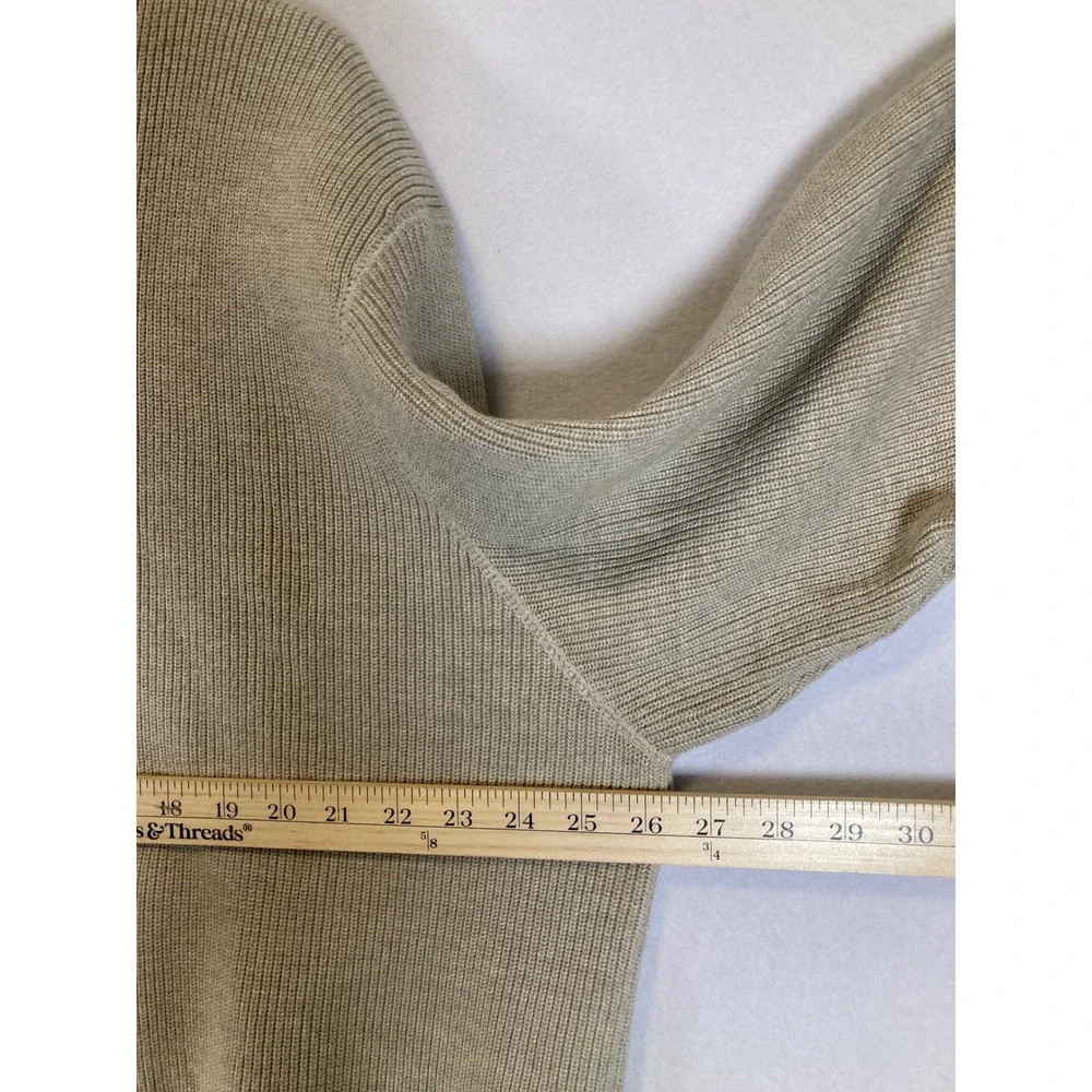 Coastal Grandpa Eddie Bauer Mens XXL Beige Ribbed Cotton Crew Neck Sweater‎